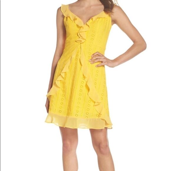 Heartloom Jessa Yellow Sleeveless MIDI Dress - Picture 1 of 13